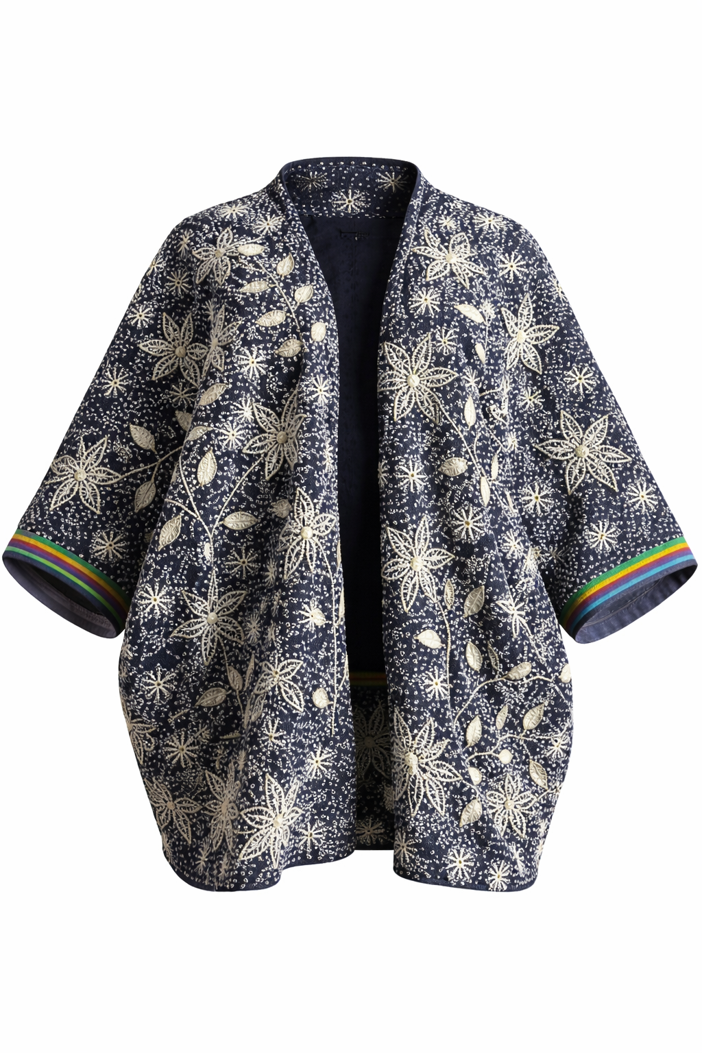 Artisan Spirit: Full Hand-Embroidered Hemp-Blend Shirt