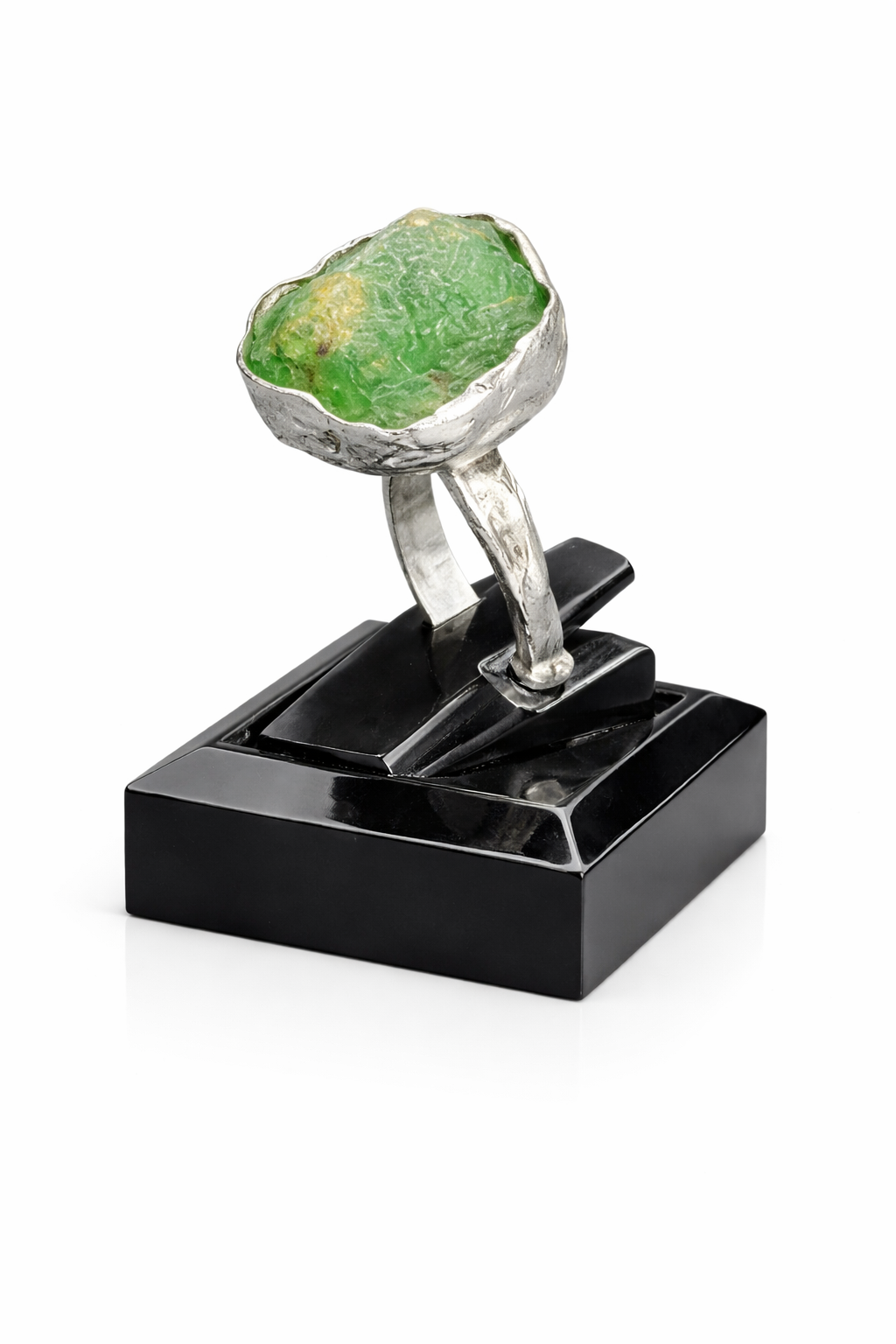 "Prosperity Green" Sea-Green Fluorite Sterling Silver Ring