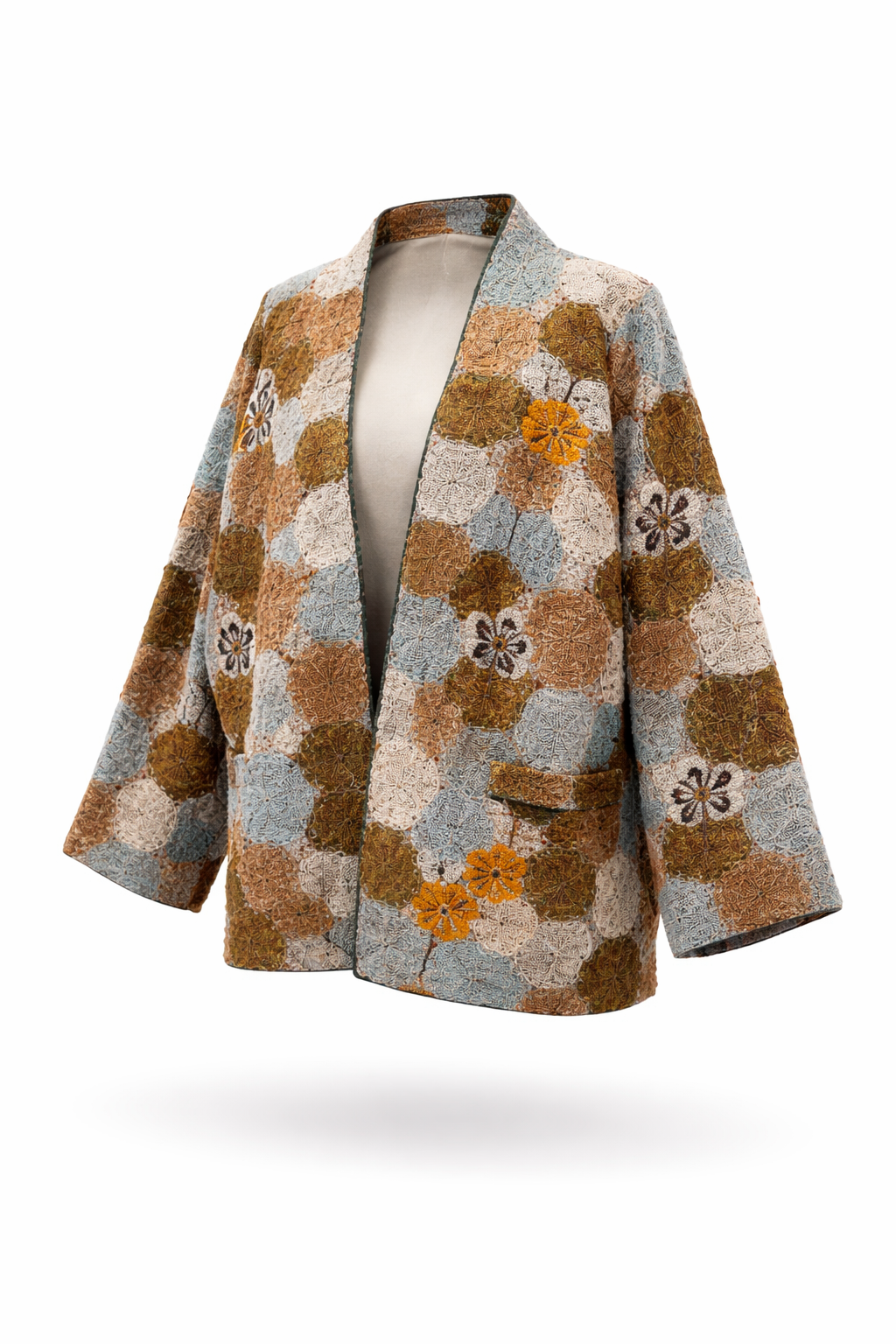 Thai Lue Fabric (Buarawong) - Hand-Embroidered Coat