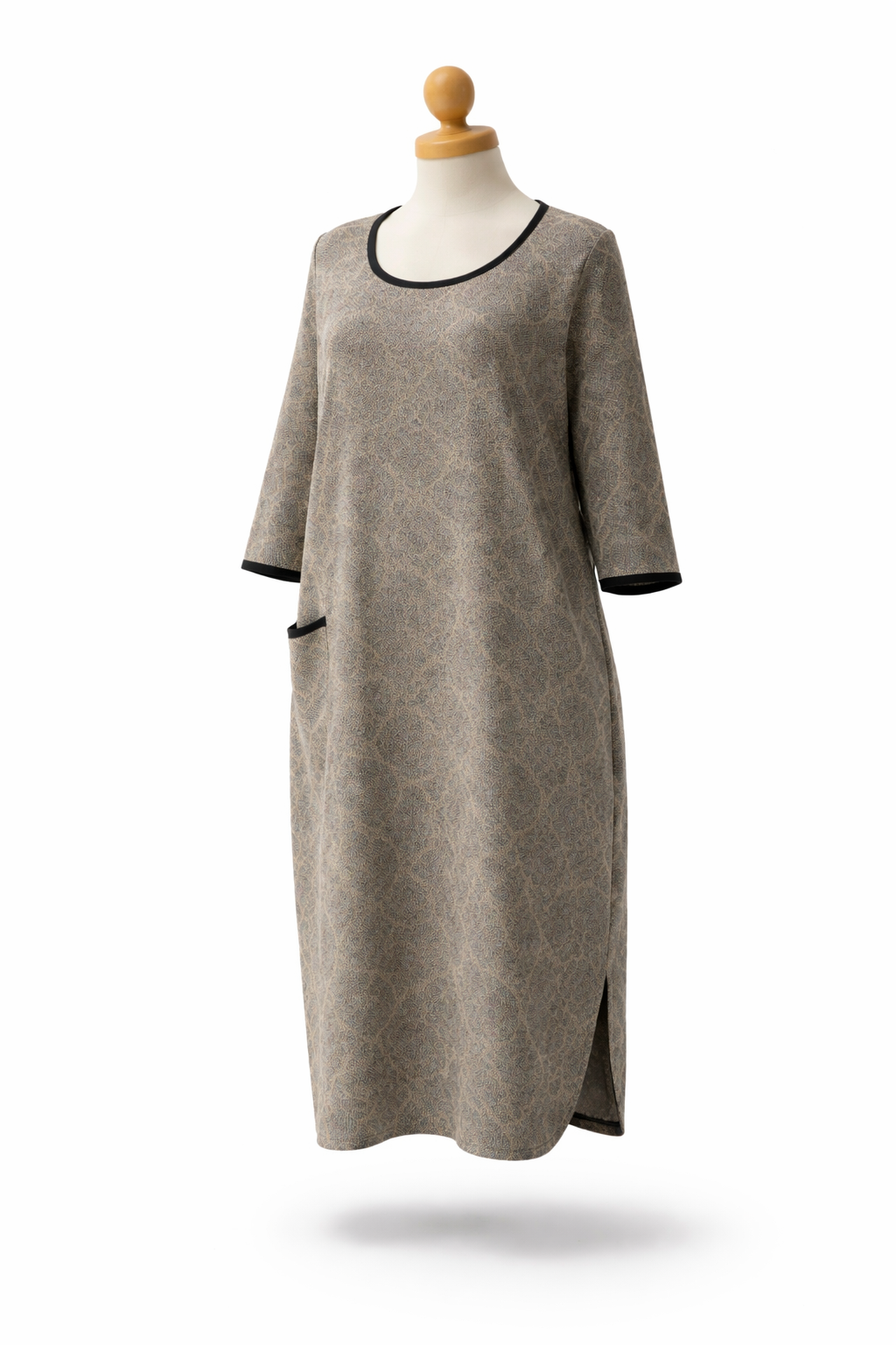 Thai Lue Fabric (Buarawong) - Hand-Embroidered Maxi Dress