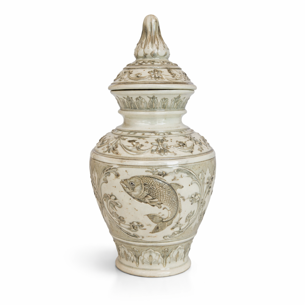 Wiang Kalong Pottery & Ceramics - Purna Kalasha Jar with Lid