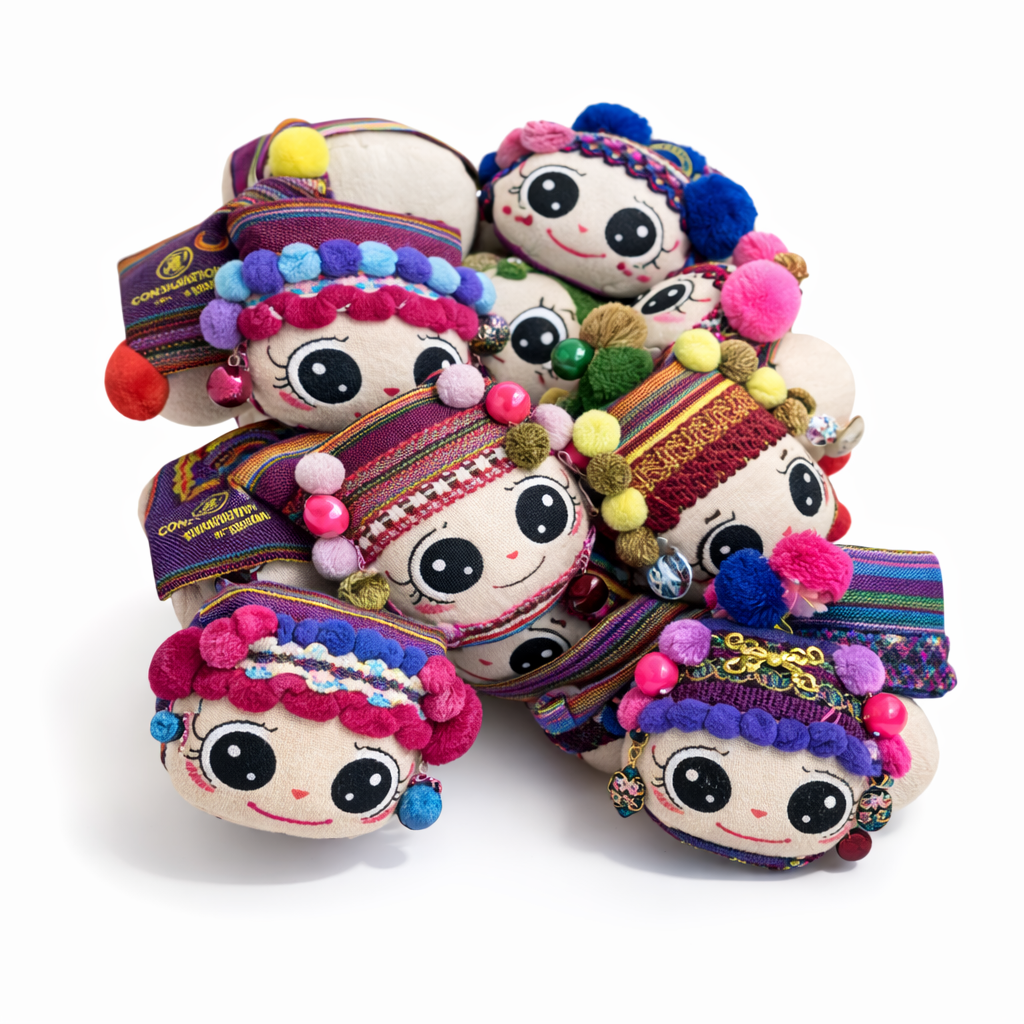 Mae Ying Shop - Mountain Doll Head Keychain (Hmong&Akha)