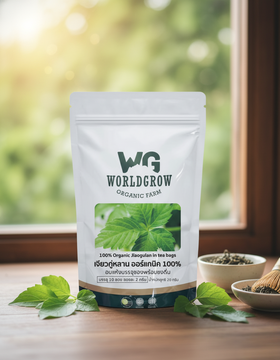 WorldGrow Organic Farm "100% Dried Jiaogulan (2 g x 10 bag)"