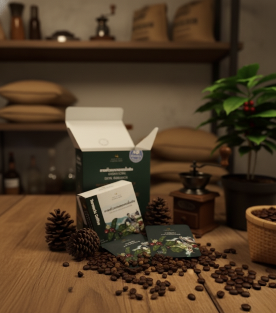 AKHA JUNGLE - Akha Jungle Coffee Light Roast Bean 100% Arabiba (1 Box / 5 packs / 10 g.)