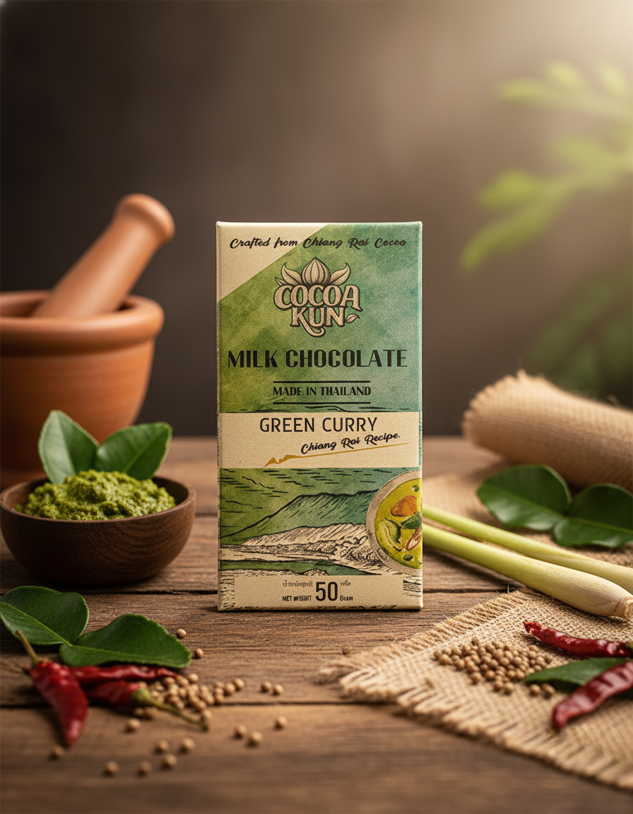 Khun Gan - Milk Chocolate Green Curry