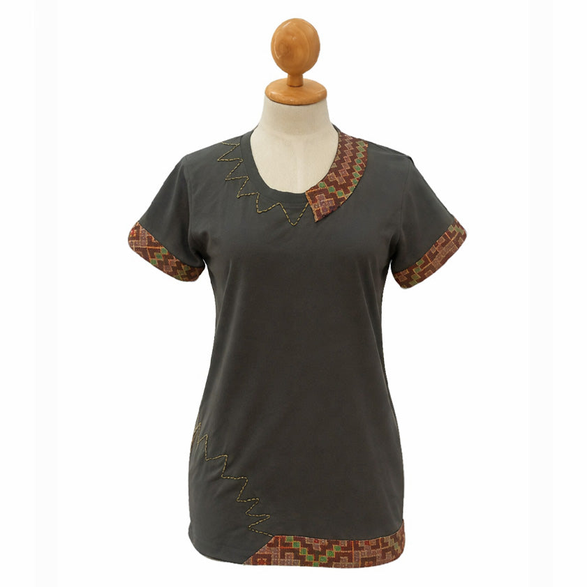 Modaloom – Artisan Ethnic Patchwork Cotton T-Shirt