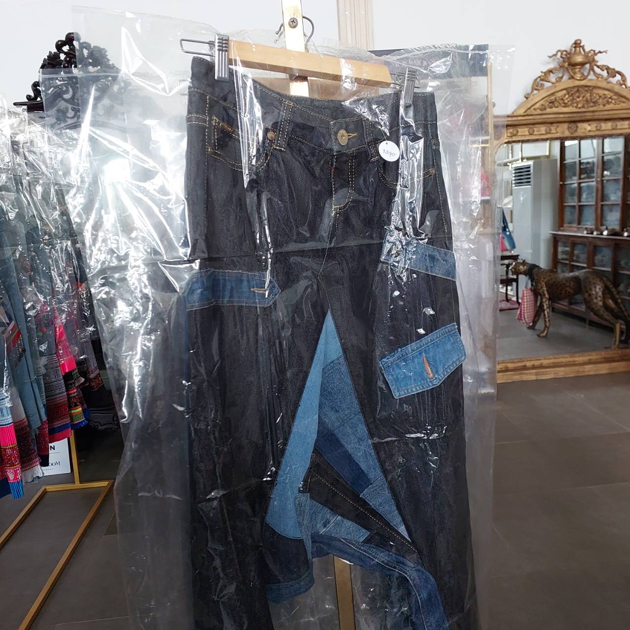 Drop crotch jeans