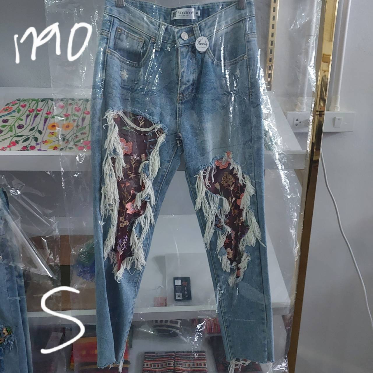 Lace jeans