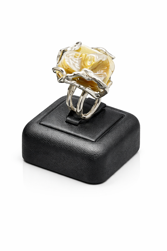 "Ocean Soul" Mother of Pearl Sterling Silver Ring