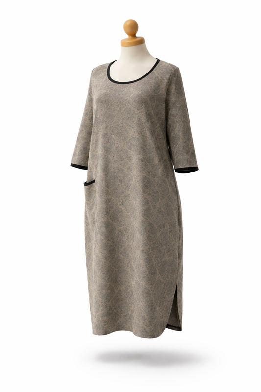 Thai Lue Fabric (Buarawong) - Hand-Embroidered Maxi Dress