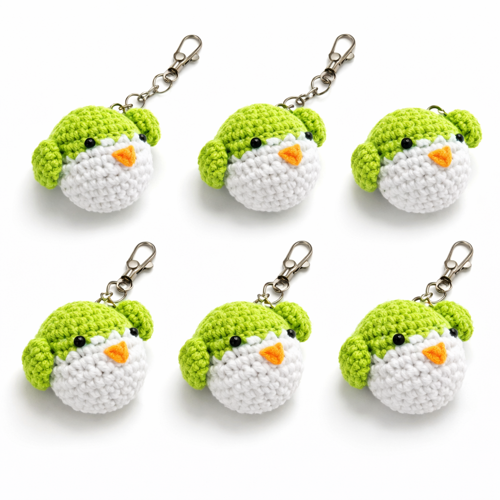 DIY by Sownoi - Hand-Crocheted Yarn Bird Keychain