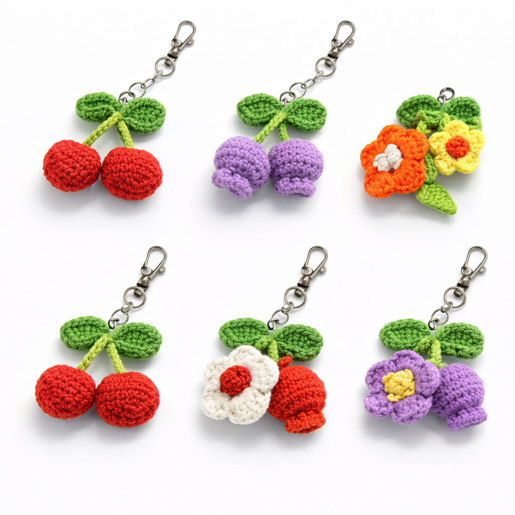 DIY by Sownoi - Hand-Crocheted Flower Keychain