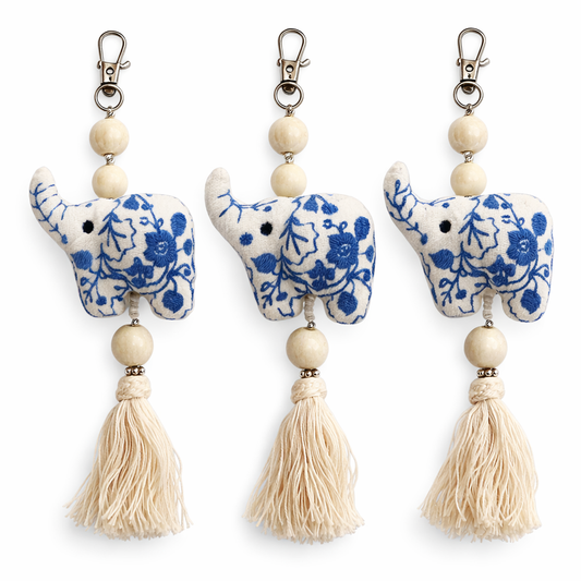 Khun Kanokwan Wongkhom - Hand-Embroidered Fabric Keychain