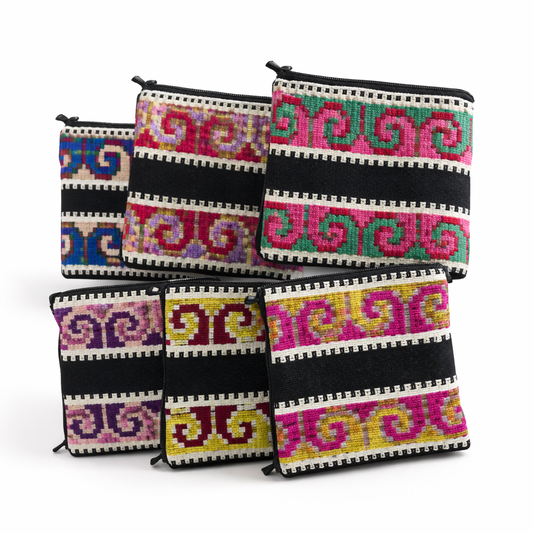 Ban Sankong Community - Hand-Embroidered Coin Purse with Traditional Indigenous Patterns