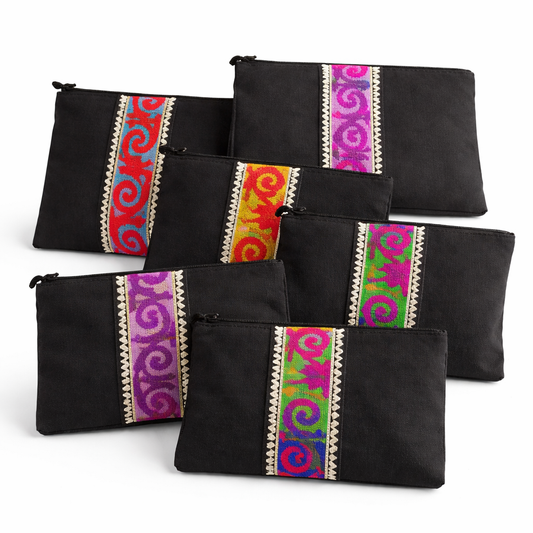 Ban Sankong Community - Hand-Embroidered Wallet with Traditional Indigenous Patterns