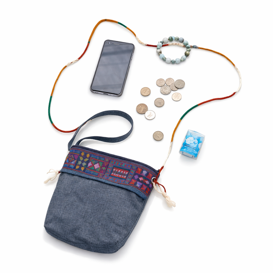 Hug Akha Home - Crossbody Bag with Hand-Wrapped Rope Strap