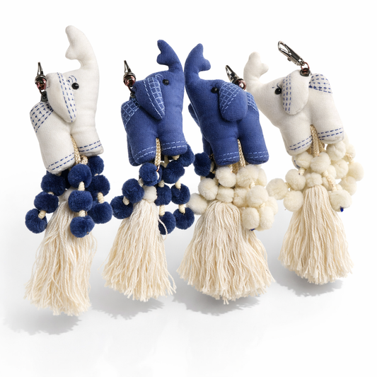 Mae Ying Shop - Four-Legged Elephant Pattern Fabric Keychain