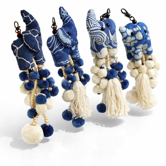 Mae Ying Shop - Large Raised Hand-Embroidered Animal Keychain