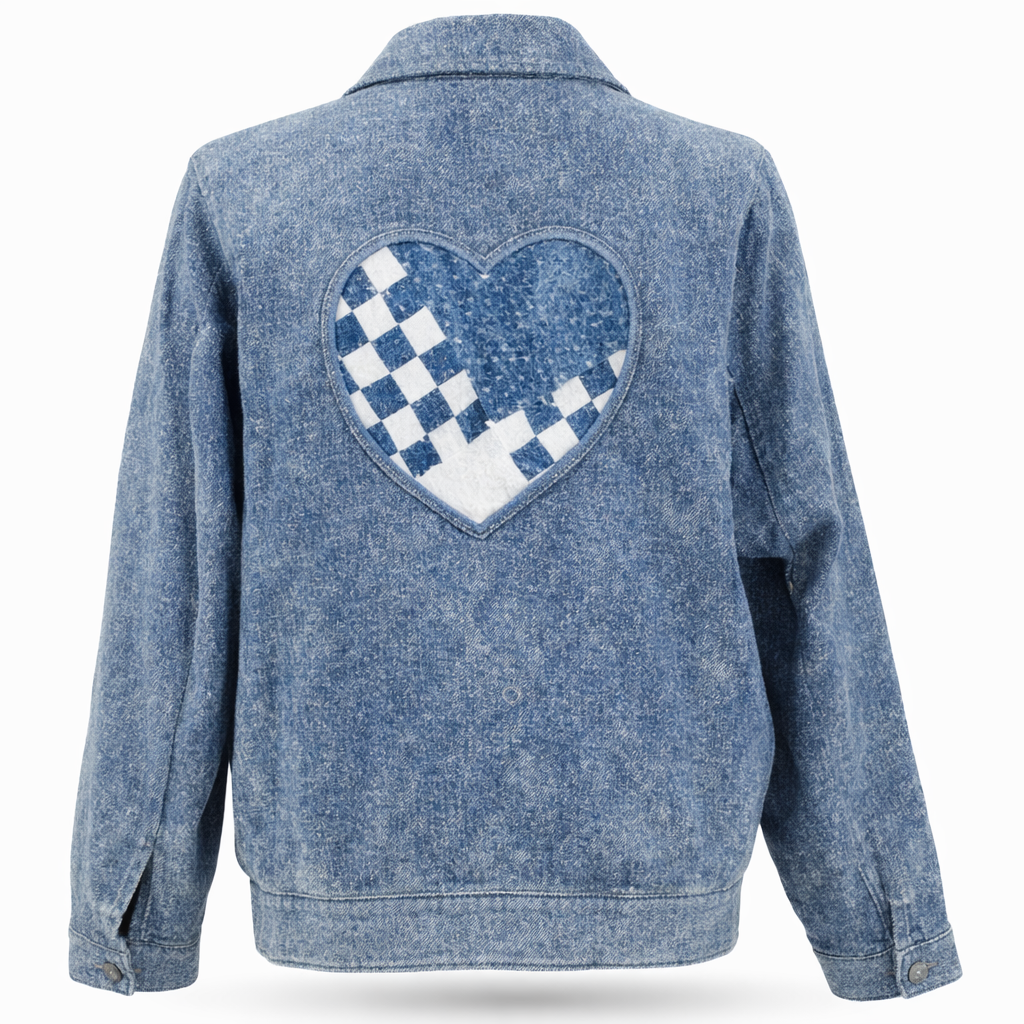 Ban Na Thanung Handicraft Sewing Group - Color-Block Woven Heart Jacket