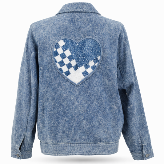 Ban Na Thanung Handicraft Sewing Group - Color-Block Woven Heart Jacket