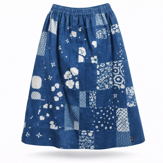 Ban Na Thanung Handicraft Sewing Group - Elastic Waist Patchwork Skirt
