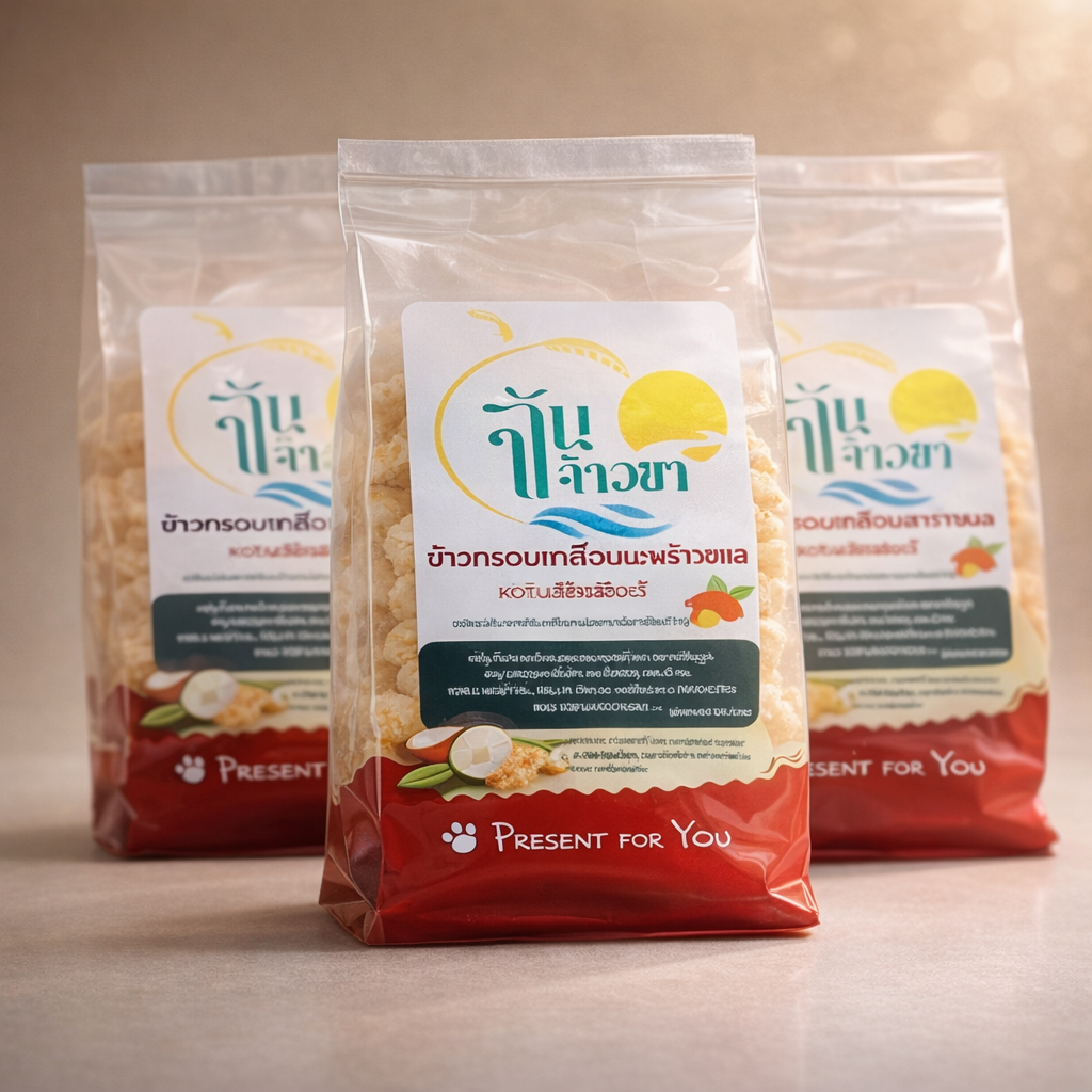 Chan Jao Kha - Caramel Glazed Crispy Rice with Cashews