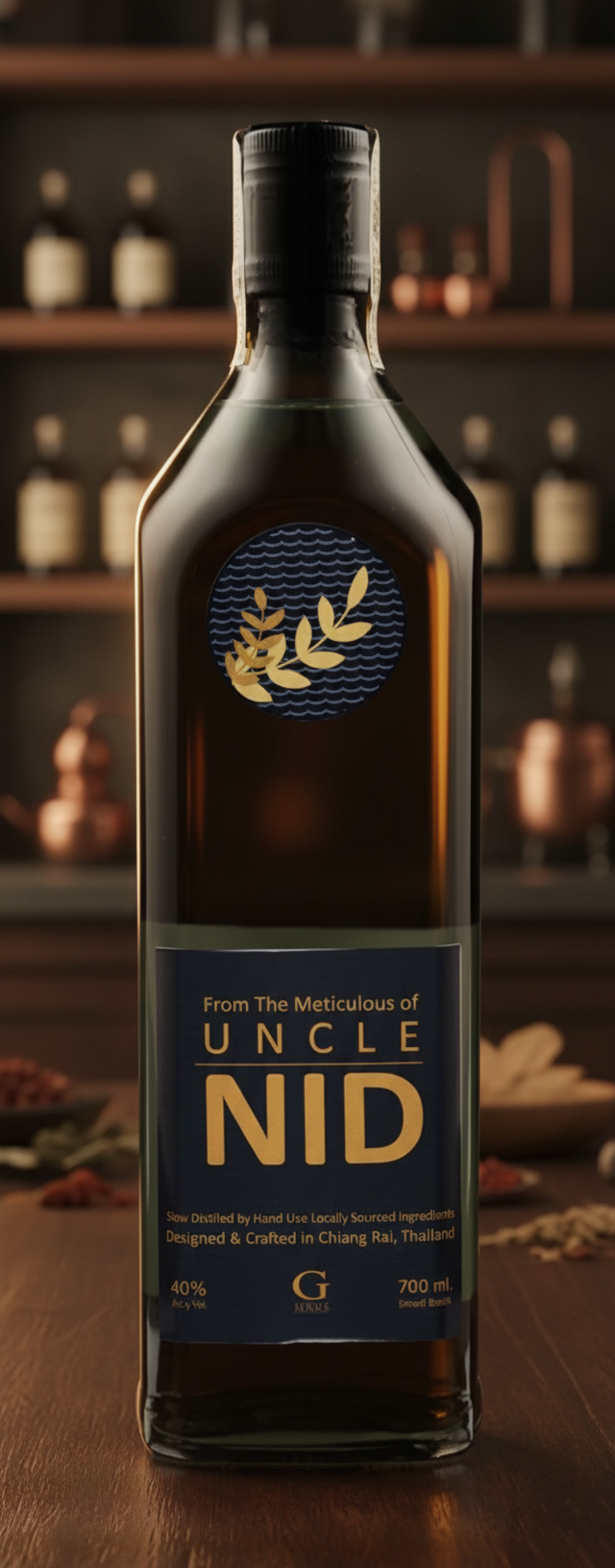 Uncle Nid Yellow	" Uncle Nid  Glutinous Rice Spirit | 40% Vol |"