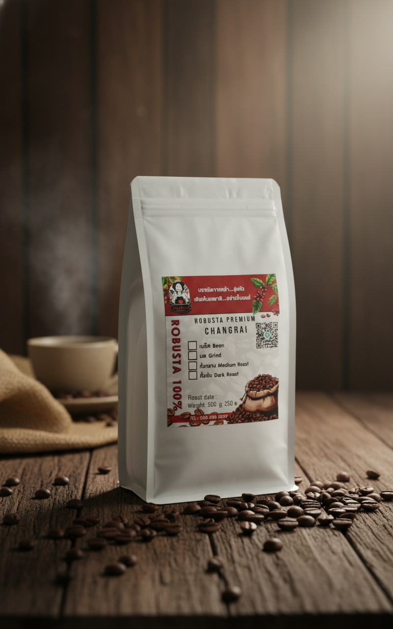 FineBuss Coffee - Medium Roast Robusta (White) – Welcome To Chiang Rai Shop