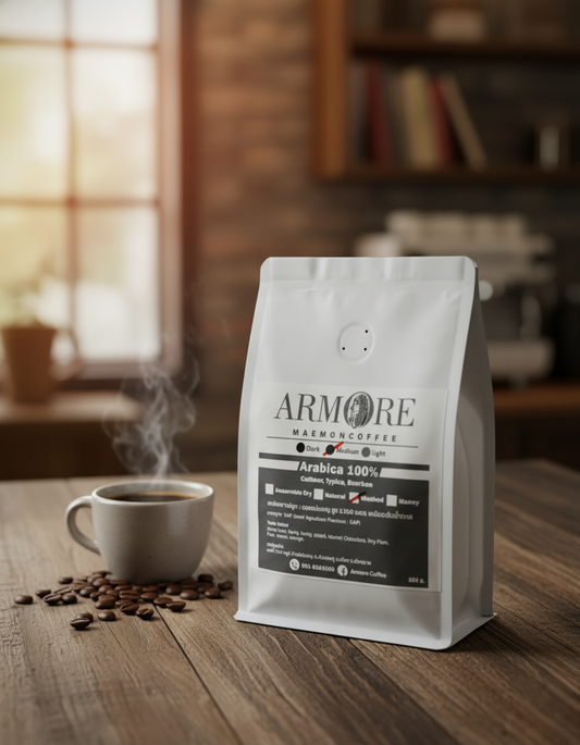 ARMORE - Standard Coffee Beans, Medium Roast, 250g (White Bag)