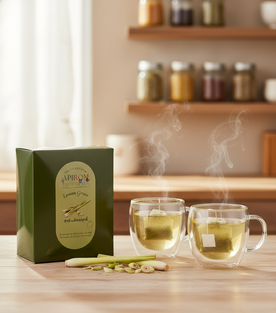 Ing Chan Farm "100% Dried Lemongrass (12 tea bags / 2 g) "