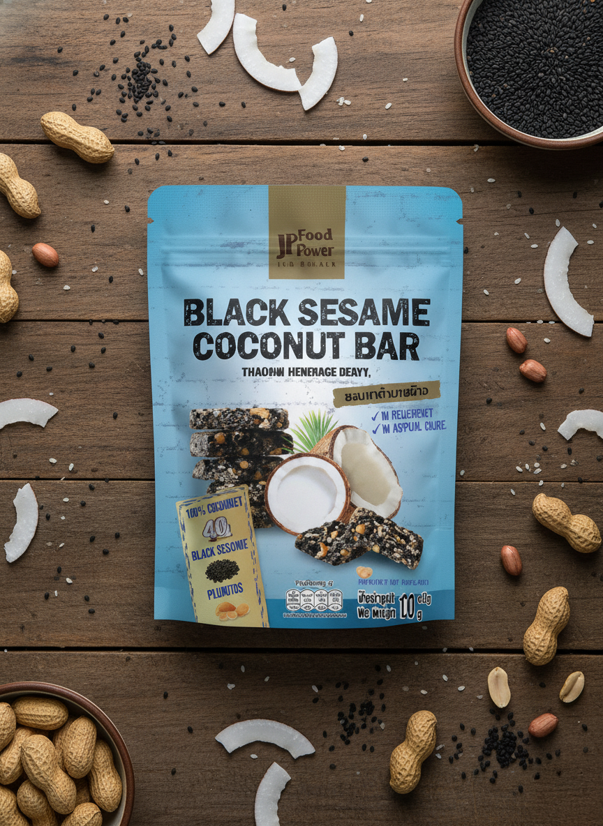 JP Foodhouse - Black Sesame Coconut bar