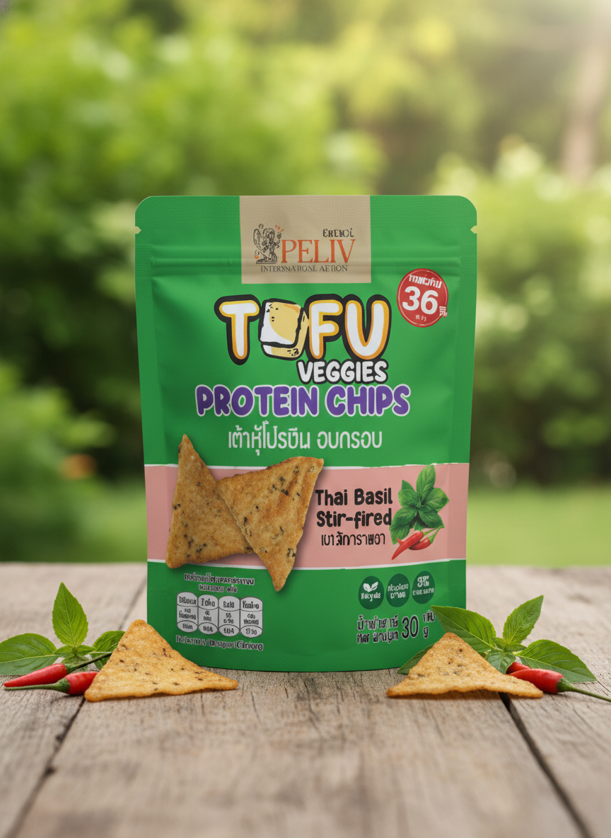 PELIV - Tofu Veggies Protein Chips Thai Basil stir-fired