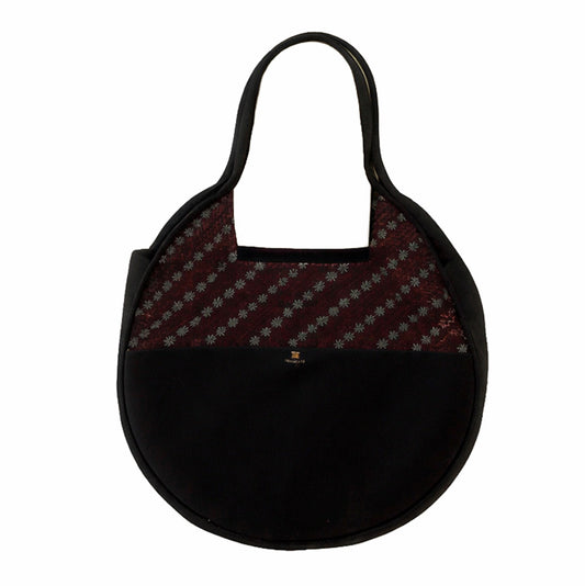 Modaloom – Artisan Floral Motif Crescent Shoulder Bag