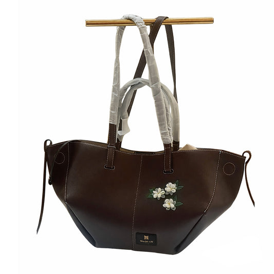 Modaloom – Artisan Floral Embroidered Leather Tote Bag