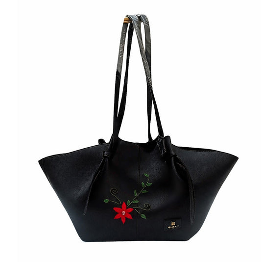 Modaloom – Artisan Floral Embroidered Leather Tote Bag