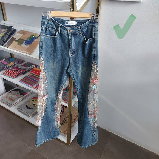 Lace jeans